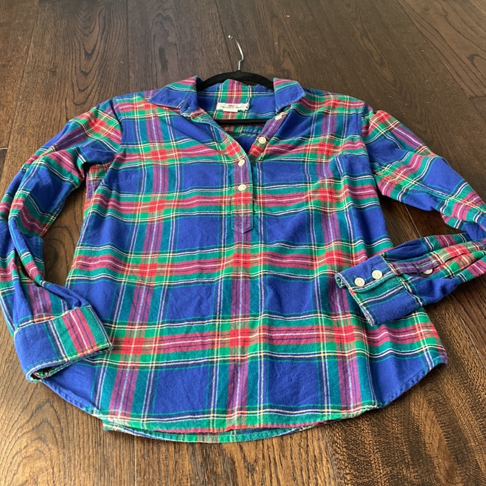 Vineyard Vines Plaid Popover - sz 4